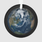 Aarde met wolken en Zee 2 Ornament (achterkant)