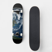 Aarde met wolken en Zee 2 Persoonlijk Skateboard (Voorkant)