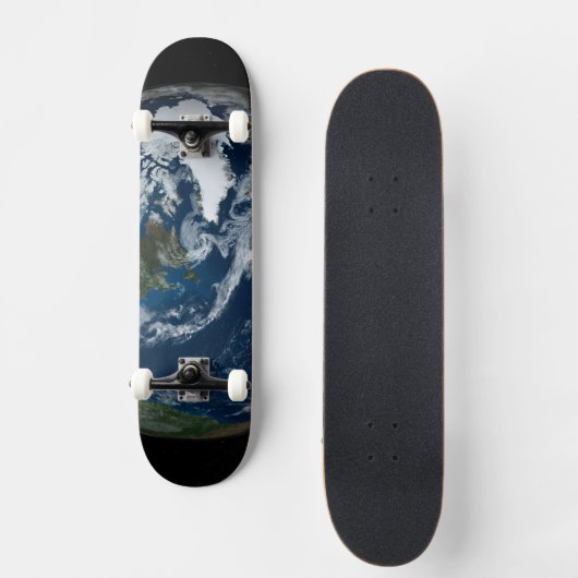 Aarde met wolken en Zee 2 Persoonlijk Skateboard (Voorkant)