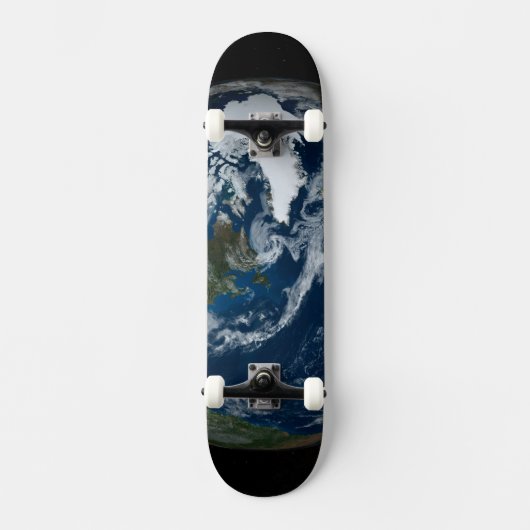 Aarde met wolken en Zee 2 Persoonlijk Skateboard (Voorkant)