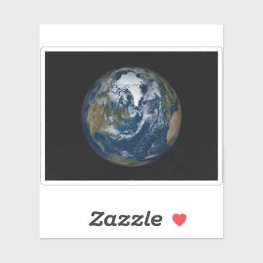 Aarde met wolken en Zee 2 Sticker (Vel)