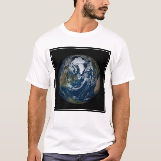 Aarde met wolken en Zee 2 T-shirt (Voorkant)