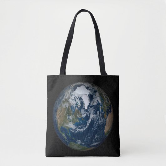 Aarde met wolken en Zee 2 Tote Bag (Voorkant)