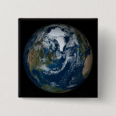 Aarde met wolken en Zee 2 Vierkante Button 5,1 Cm (Voorkant)