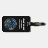 Aarde met wolken en Zee Bagagelabel (Achterkant horizontaal)