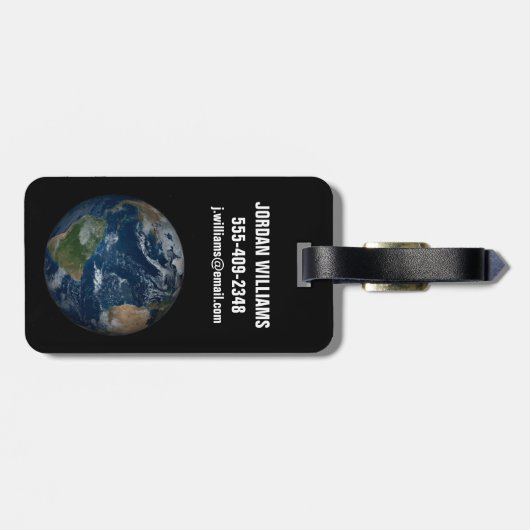 Aarde met wolken en Zee Bagagelabel (Achterkant horizontaal)