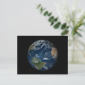 Aarde met wolken en Zee Briefkaart (Staand voorkant)