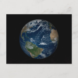 Aarde met wolken en Zee Briefkaart