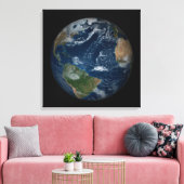 Aarde met wolken en Zee Canvas Afdruk (Insitu (Woonkamer))