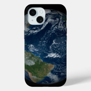 Aarde met wolken en Zee iPhone 15 Case