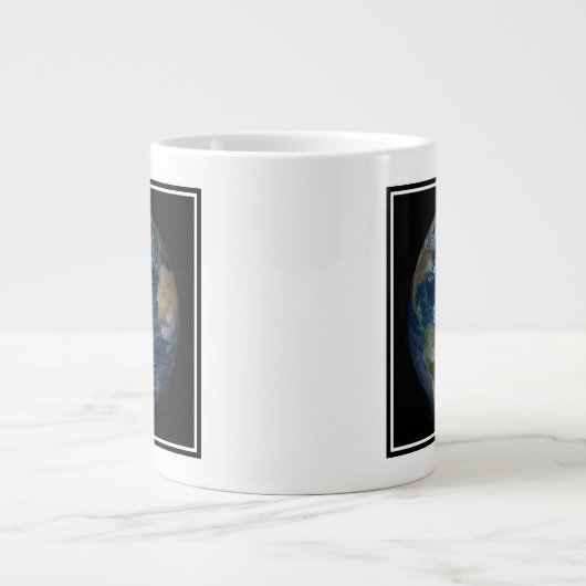 Aarde met wolken en Zee Grote Koffiekop (Voorkant)