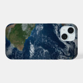 Aarde met wolken en zee-ijs iPhone 15 case (Achterkant horizontaal)