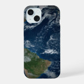 Aarde met wolken en Zee iPhone 15 Case (Achterkant)