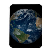 Aarde met wolken en Zee Magneet (Verticaal)