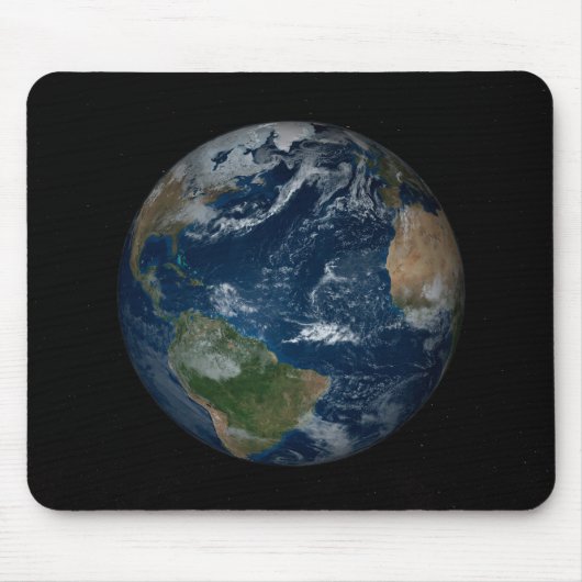 Aarde met wolken en Zee Muismat (Voorkant)