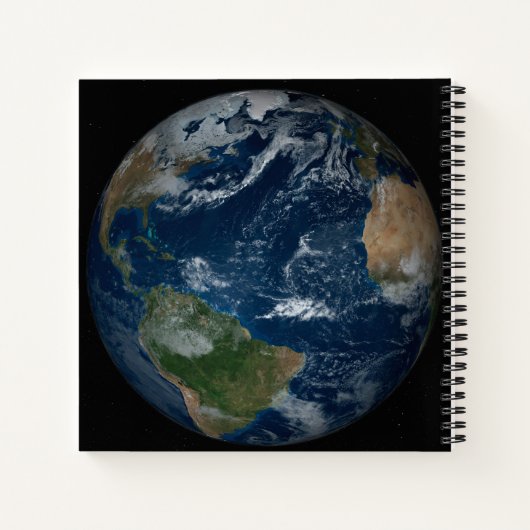 Aarde met wolken en Zee Notitieboek (Achterkant)