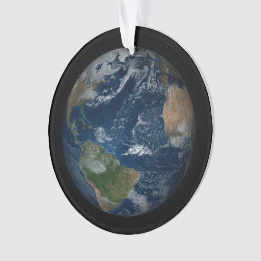 Aarde met wolken en Zee Ornament (voorkant)