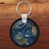 Aarde met wolken en Zee Sleutelhanger (Voorkant)