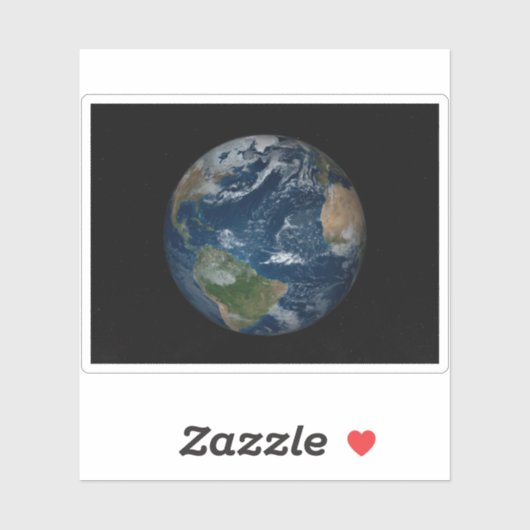 Aarde met wolken en Zee Sticker (Vel)