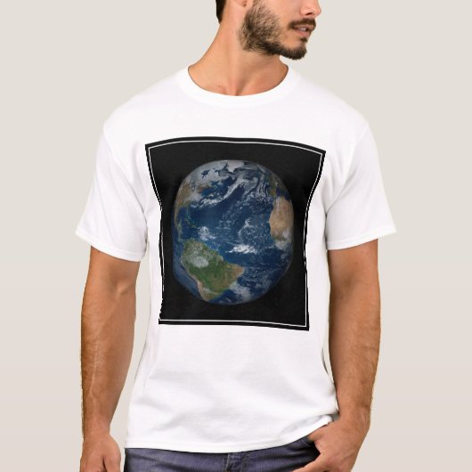 Aarde met wolken en Zee T-shirt (Voorkant)