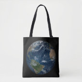 Aarde met wolken en Zee Tote Bag (Voorkant)