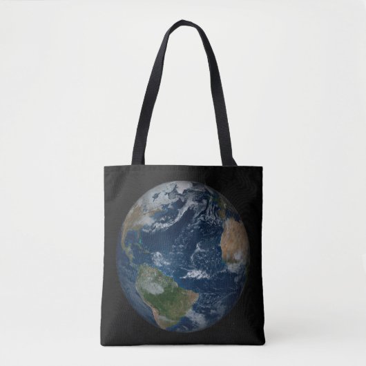 Aarde met wolken en Zee Tote Bag (Voorkant)