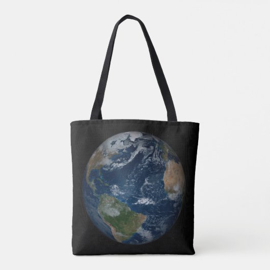 Aarde met wolken en Zee Tote Bag (Achterkant)
