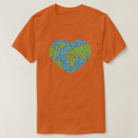 Aarde Milieu Klimaat Hart Klimaatbescherming T-shirt (Design voorkant)