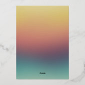 Aarde Modern Gradient JOY Christmas Foto Folie Feestdagenkaart (Achterkant)