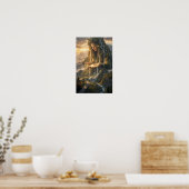 Aarde Moeder Poster met Gouden Wateren (Keuken)