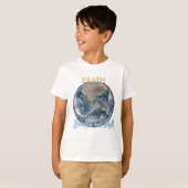 Aarde mooi en helder kinder T-shirt | Planeet E (Voorkant volledig)