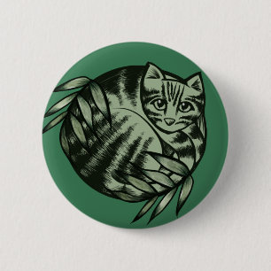 Aarde-Natuur tijger stripe Tabby Cat Art Ronde Button 5,7 Cm