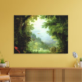 Aarde of het aardparadijs, detail van Adam en Canvas Afdruk (Insitu (Woonkamer))