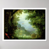 Aarde of het aardparadijs, detail van Adam en Poster (Voorkant)