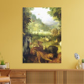 Aarde, of het aardparadijs, detail van canvas afdruk (Insitu (Woonkamer))