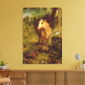 Aarde of het aardparadijs, detail van een koe, po canvas afdruk (Insitu (Woonkamer))