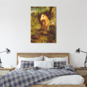 Aarde of het aardparadijs, detail van een koe, po canvas afdruk (Insitu (Slaapkamer))