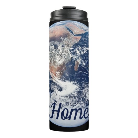 Aarde, ons huis. Het blauwe marmer Thermosbeker (Voorkant)