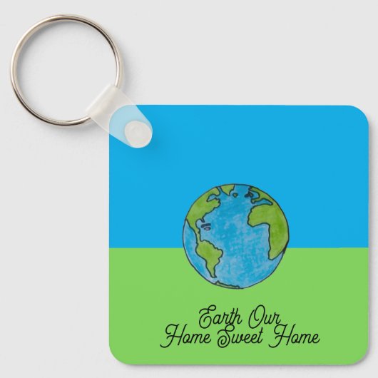 Aarde Ons Thuis Sweet Home Sleutelhanger (Voorkant)