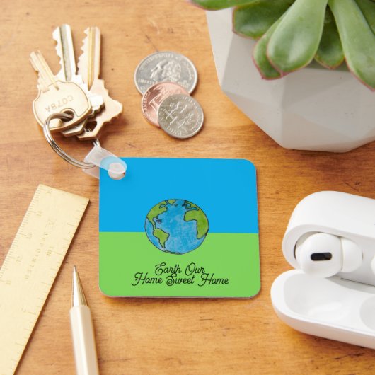 Aarde Ons Thuis Sweet Home Sleutelhanger (Bureau)