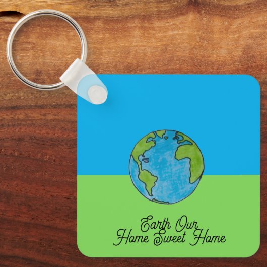 Aarde Ons Thuis Sweet Home Sleutelhanger (Voorkant)