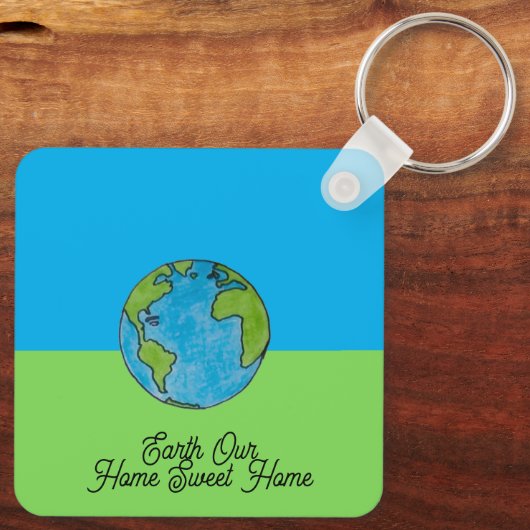 Aarde Ons Thuis Sweet Home Sleutelhanger (Achterkant)