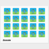 Aarde Ons Thuis Zo Zoet Vierkante Sticker (Vel)