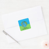Aarde Ons Thuis Zo Zoet Vierkante Sticker (Envelop)
