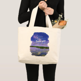 Aarde Onze blauwe zomerhemel en water Grote Tote Bag