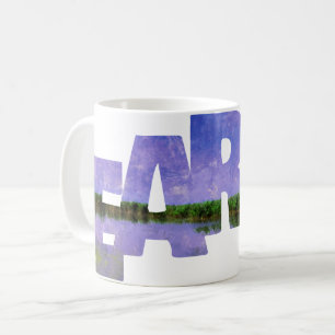 Aarde Onze blauwe zomerhemel en water Koffiemok