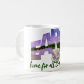 Aarde Onze blauwe zomerhemel en water Koffiemok (Voorkant links)