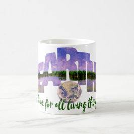 Aarde Onze blauwe zomerhemel en water Koffiemok