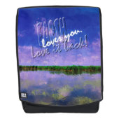 Aarde Onze blauwe zomerhemel en water Rugtassen (Voorkant)