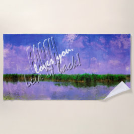 Aarde Onze blauwe zomerhemel en water Strandlaken